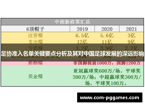 足协准入名单关键要点分析及其对中国足球发展的深远影响